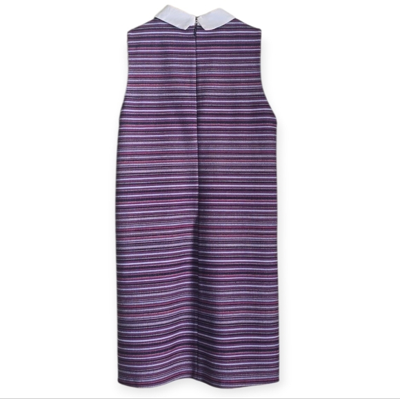 Zara Trafaluc Collection Striped Sleeveless White Collar Shift Dress - Picture 4 of 16